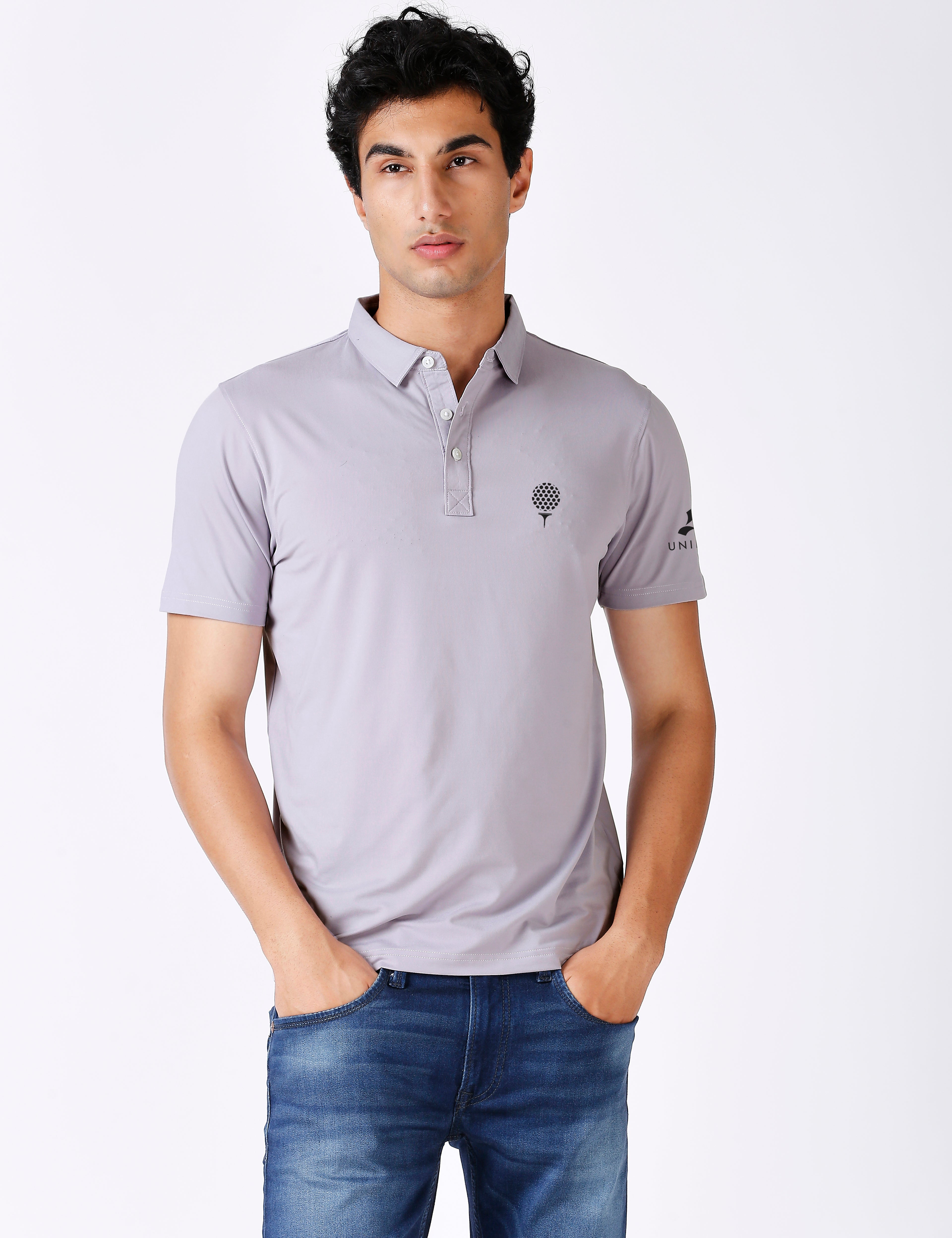 Golf Polo T Shirt Feather Touch Soft Material Purple Color