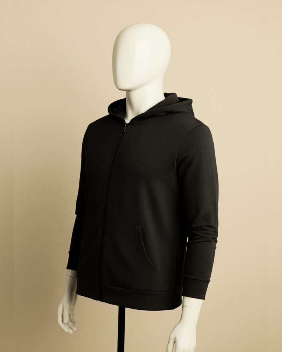 All Weather Black Hoodie – Cool, Stylish & Sustainable Hoodie for Men & Women