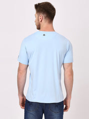 Archies Print Sky Blue T-shirt for Men