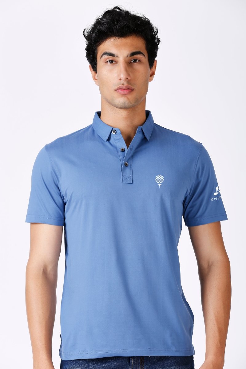 Blue Golf Polo T-Shirt – Feather Touch