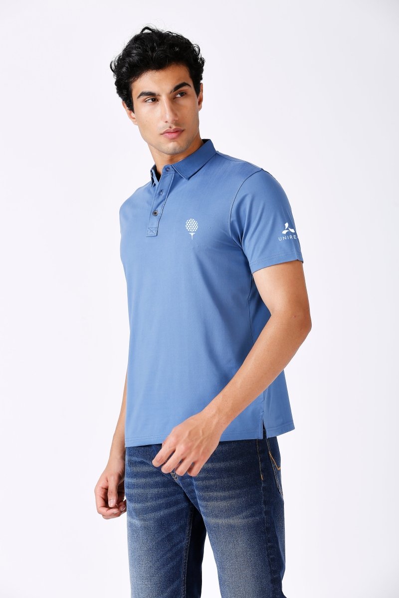 Blue Golf Polo T-Shirt – Feather Touch