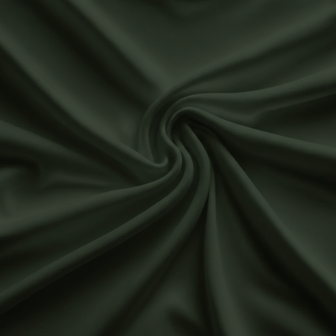 Feather Touch Round Neck Plain Bottle Green T-Shirt for Men