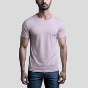 Men's Feather Touch Round Neck T-Shirt Combo - Pack of 5 (Lavender, Burgundy, Black, Army & Mint Color
