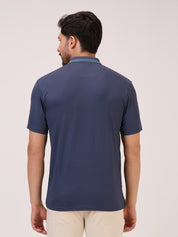 Golf Self Checks Polo T-Shirt for Men in Grey