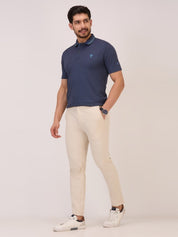 Golf Self Checks Polo T-Shirt for Men in Grey