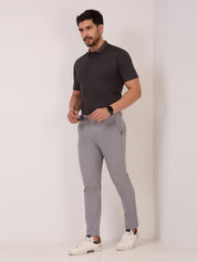 Golf Self Checks Polo T-Shirt for Men in Light Navy