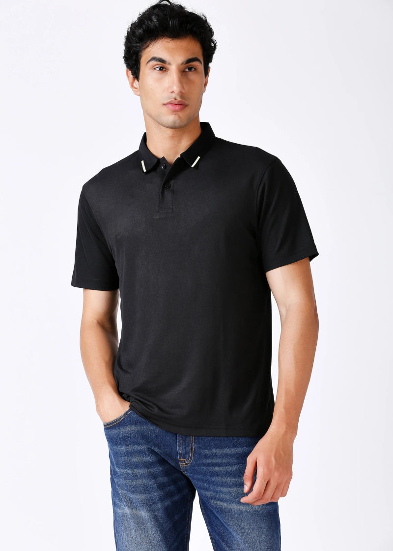 Black Polo T-shirt for Men