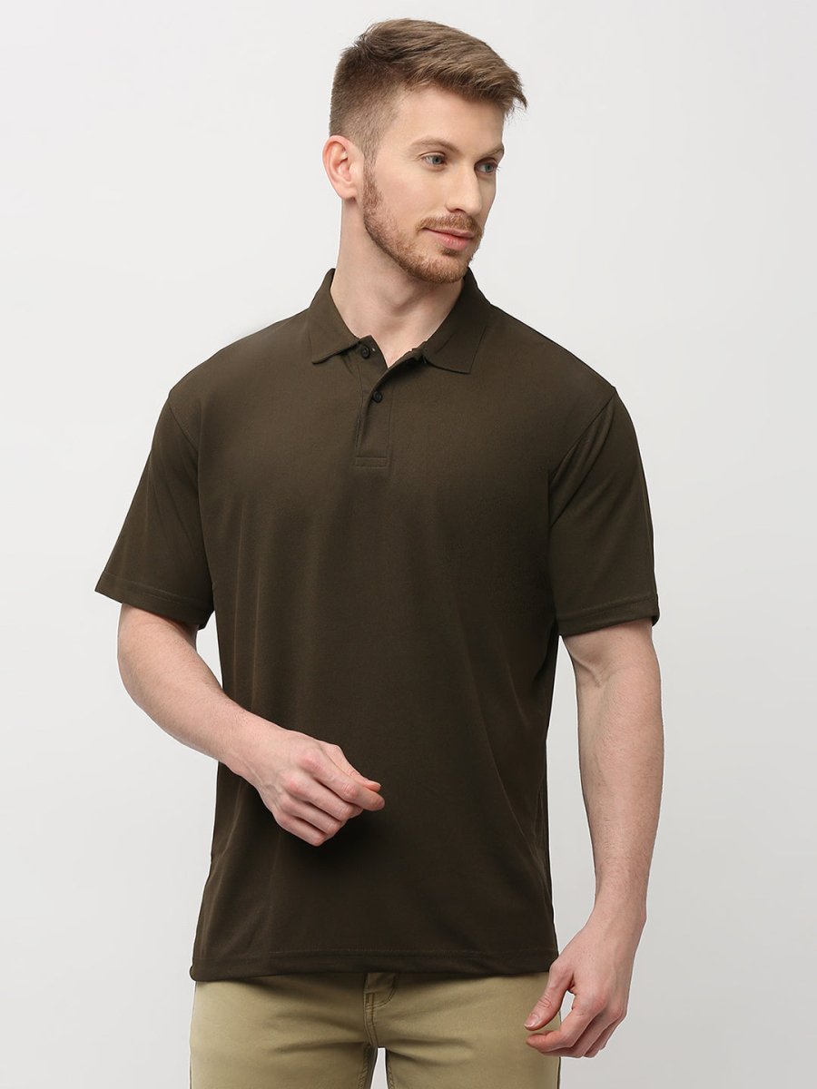 Cove polo shirt in dark olive main image 0