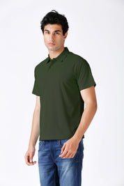 Olive Green Polo T-shirt for Men