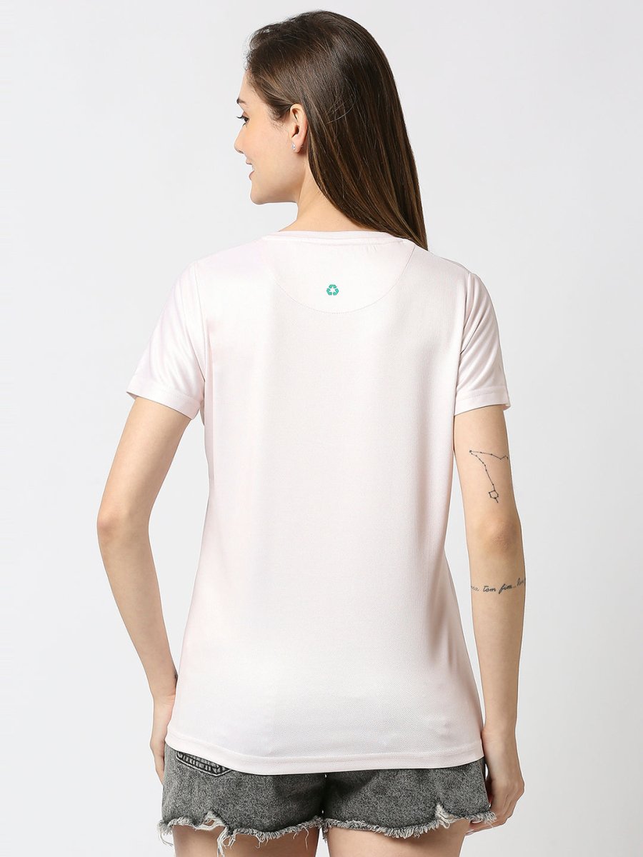 Peach V-Neck T-Shirt for Women