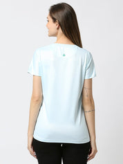 Blue V-Neck T-Shirt for Women