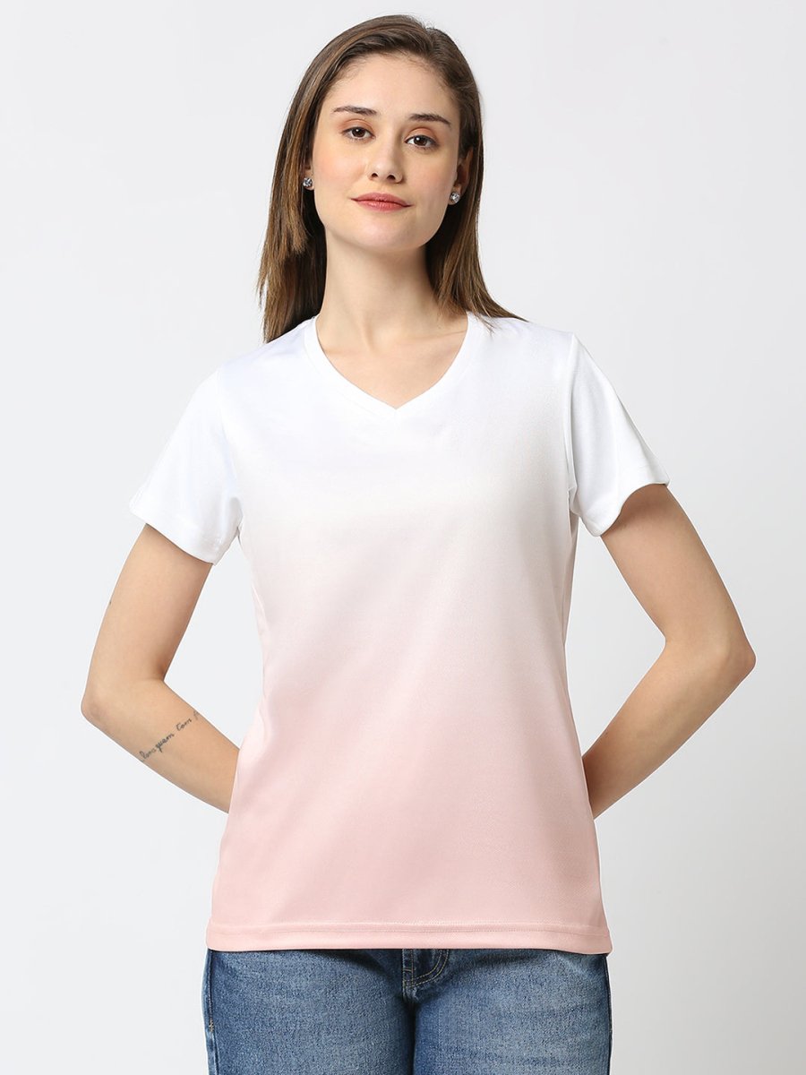 Ombre V-Neck T-Shirt