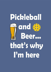 Pickle Ball & Beer Blue T-shirt