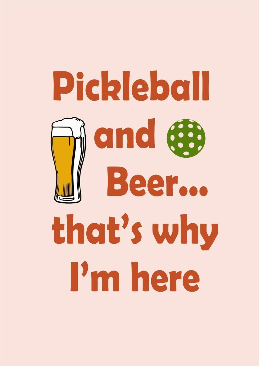 Pickle Ball & Beer Peach T-shirt