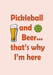 Pickle Ball & Beer Peach T-shirt