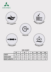 pickleball t shirt specification and size chart