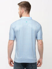 Blue Polo Collar T-shirt