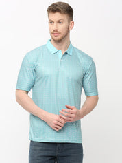 Green All Over Print Polo T-shirt