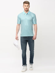 Green All Over Print Polo T-shirt