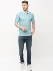 Green All Over Print Polo T-shirt