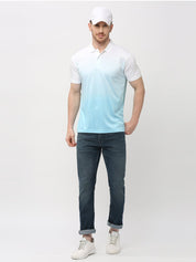 Blue Ombre Polo T-shirt