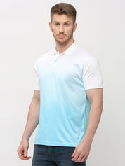Blue Ombre Polo T-shirt