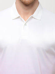 Purple & White Ombre Polo T-shirt