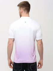 Purple & White Ombre Polo T-shirt