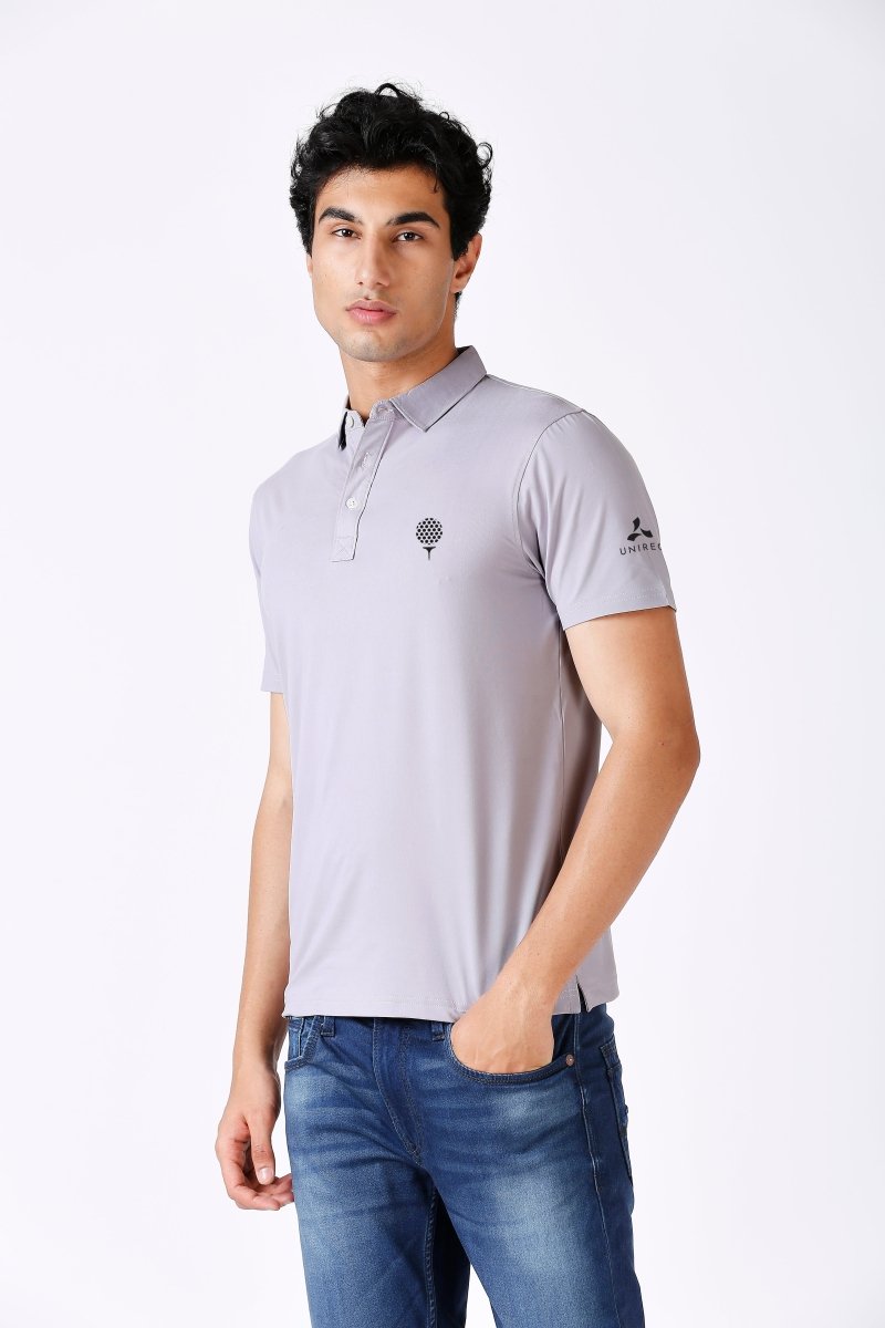 Golf Polo T Shirt Feather Touch Soft Material Purple Color Side