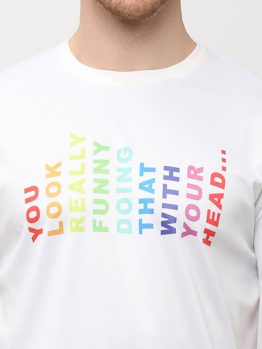 Really Funny Print White T-shirt