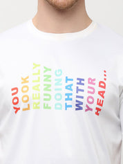 Really Funny Print White T-shirt