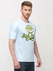 Round Sky Blue T-Shirt