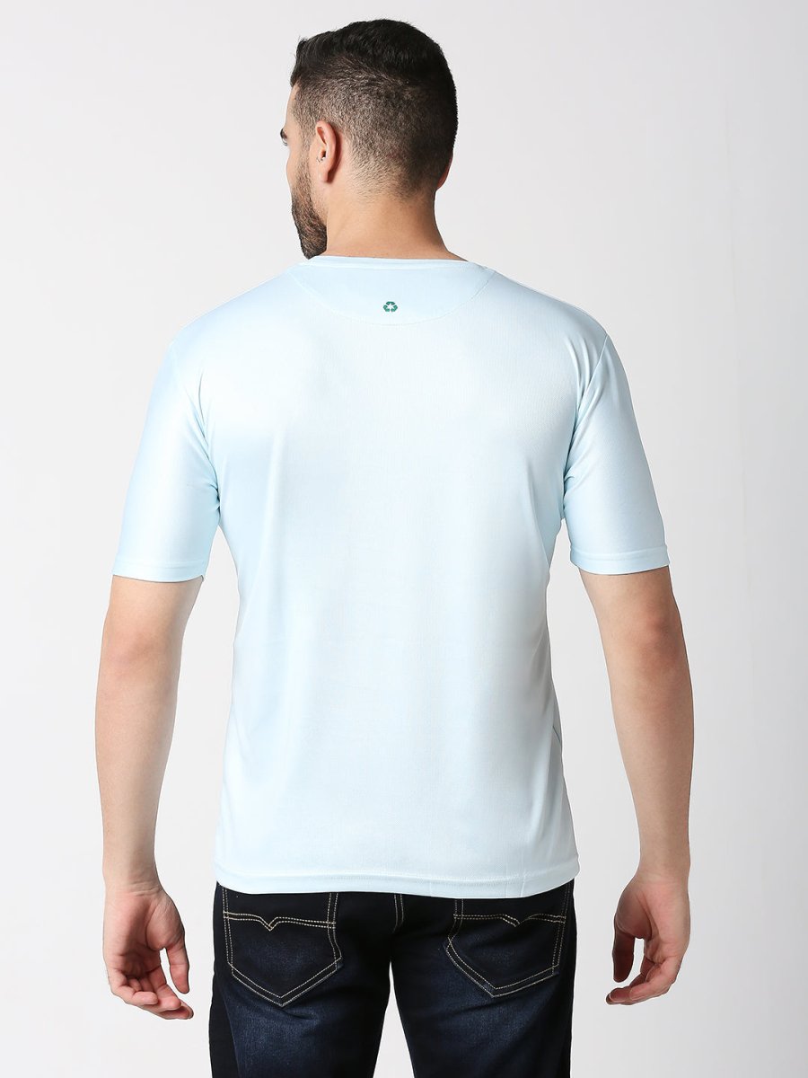 Round Neck Go Left Print T-shirt