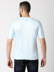 Round Neck Go Left Print T-shirt