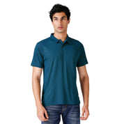 Matte Polo - Ultra Soft Combo Pack of 2 Men's Solid Black & Navy Blue T-shirts