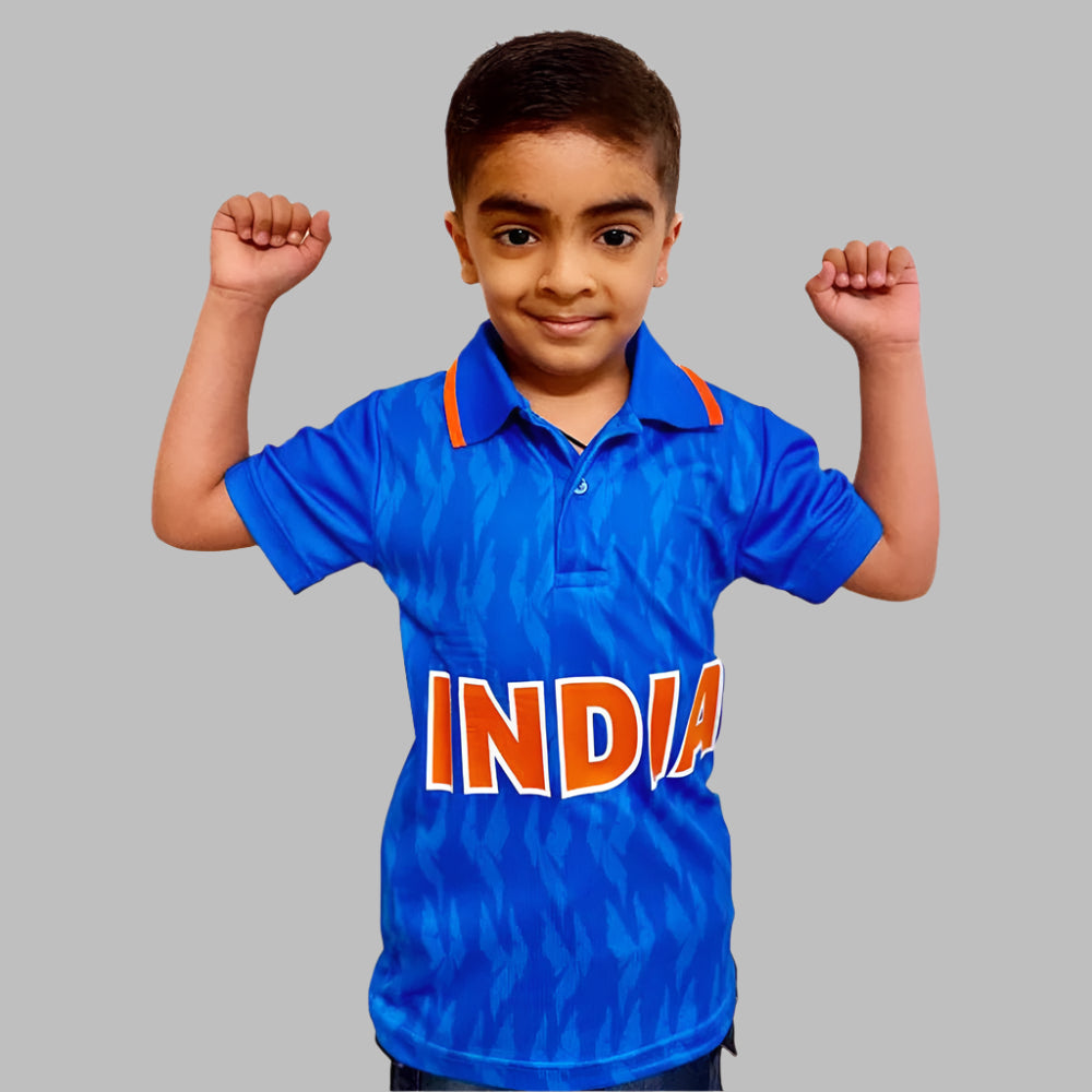 Team India Blue Kids Jersey T-shirt
