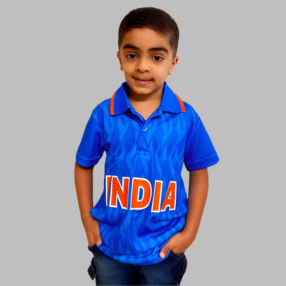 Team India Blue Kids Jersey T-shirt