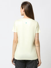 Women's Yellow V-Neck T-Shirt