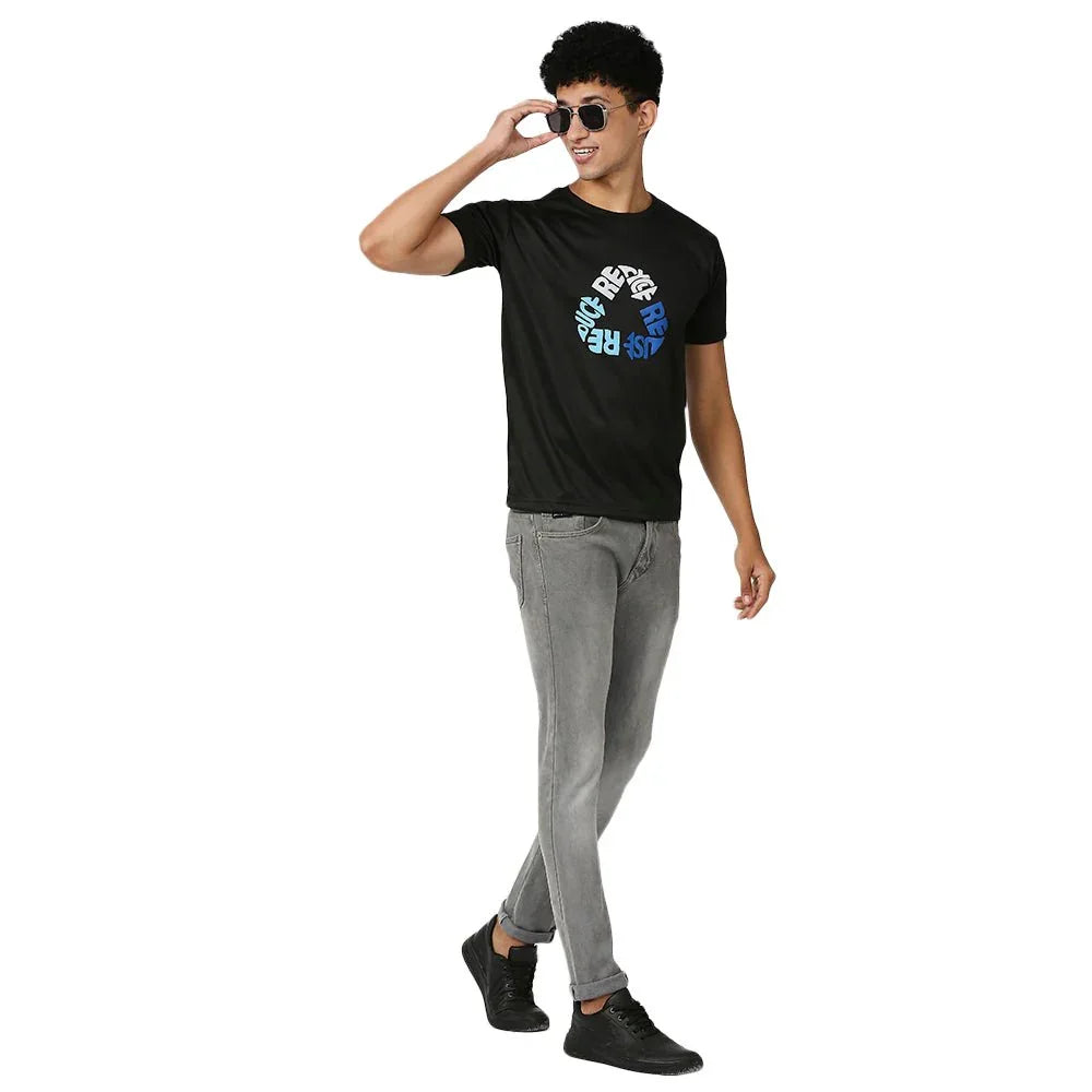 Feather Touch Black T-Shirt