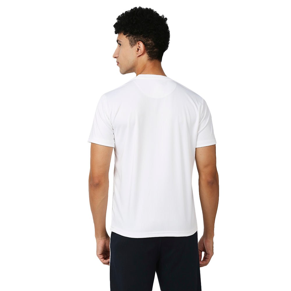 Men's Feather Touch Round White T-Shirt