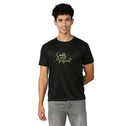 Men's Round Black T-Shirt