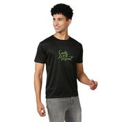 Men's Round Black T-Shirt