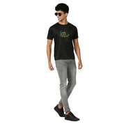 Men's Round Black T-Shirt