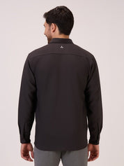 Men’s Shacket in Matte Check – Dark Grey