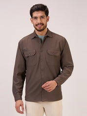 Men’s Shacket in Matte Check – Mouse Grey