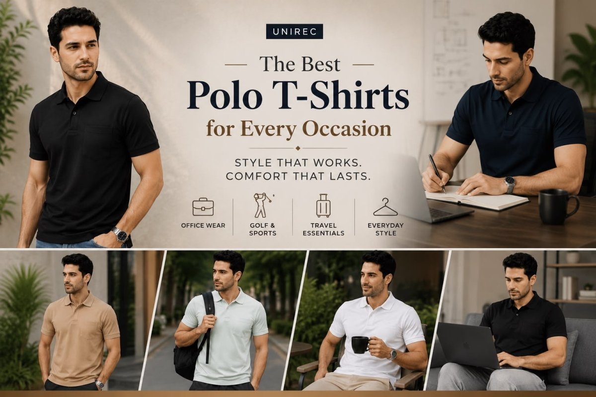 Best Men's Polo T-Shirts in India from UNIREC: Ranked by Style, Comfort & Value