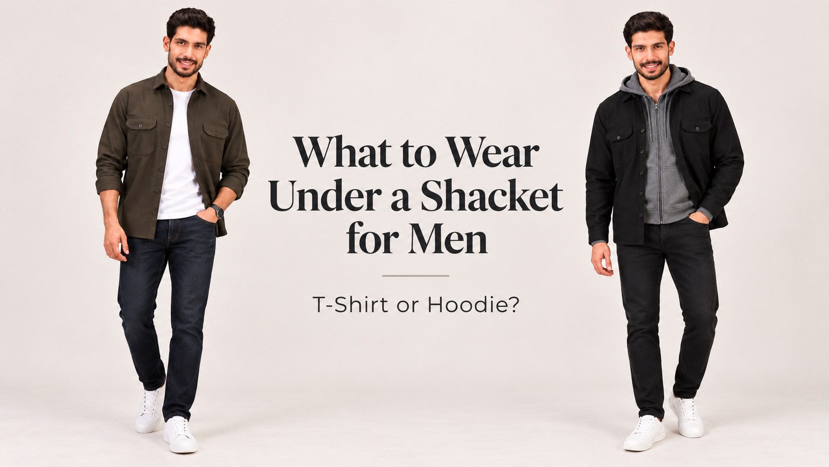 What to Wear Under a Shacket for Men: T-Shirt or Hoodie?