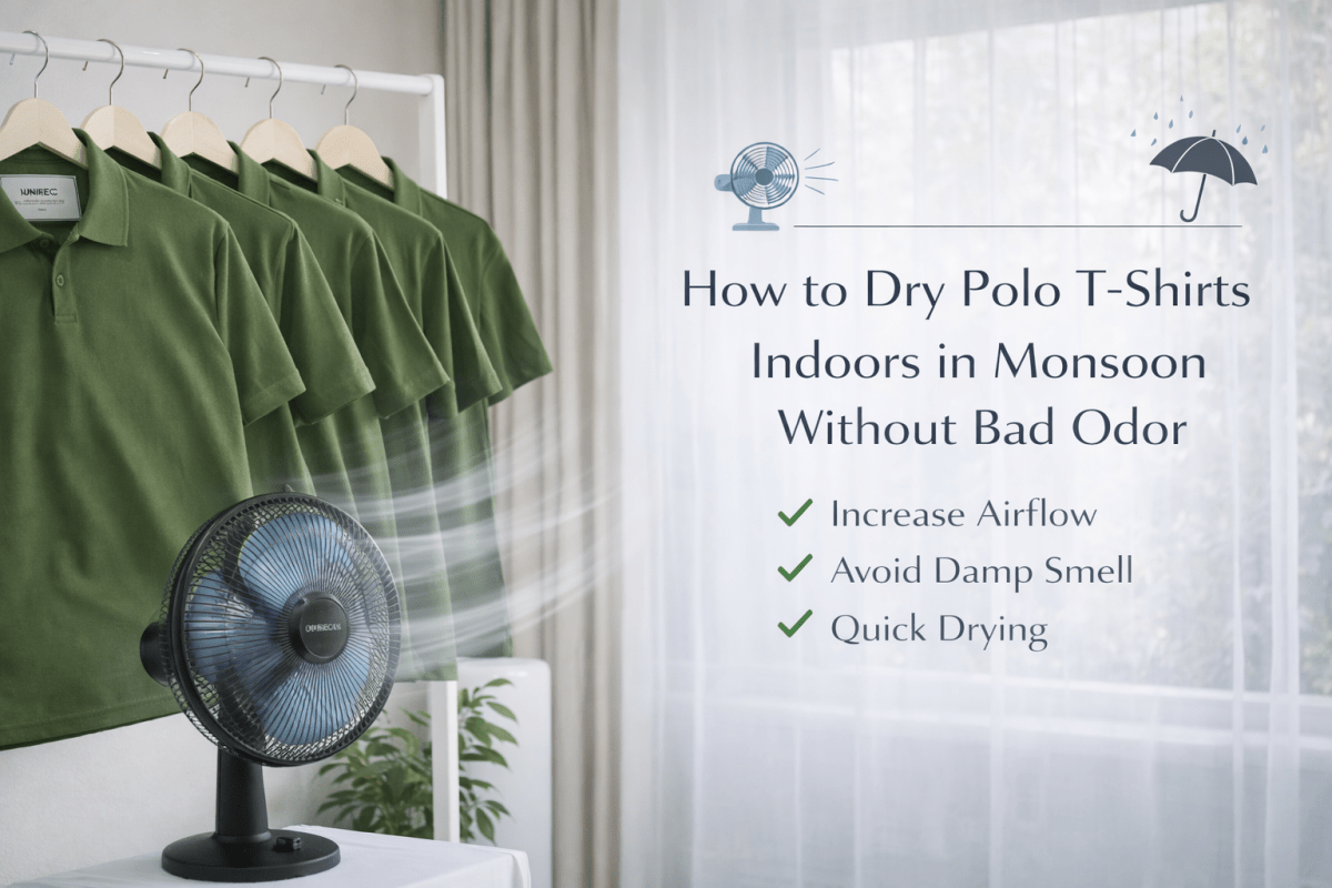 How to Dry Polo T-Shirts Indoors in Monsoon Without Bad Odor