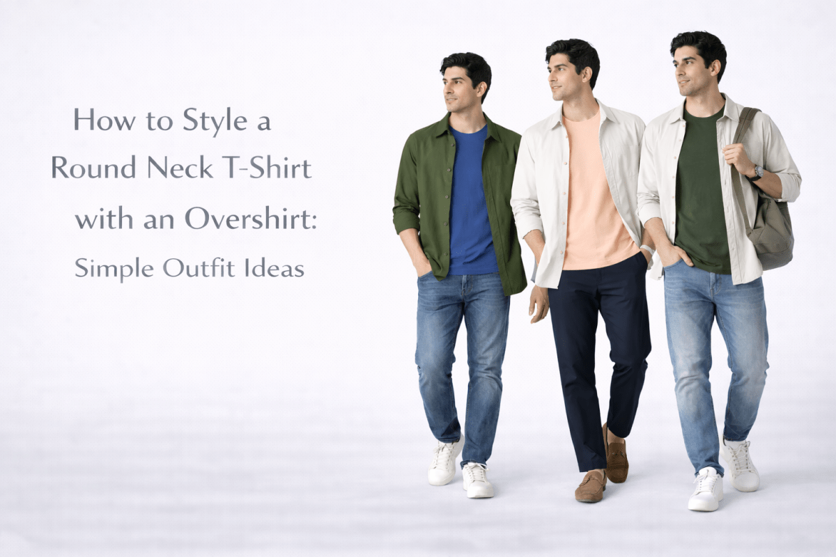 How to Style a Round Neck T-Shirt with an Overshirt: Simple Outfit Ideas