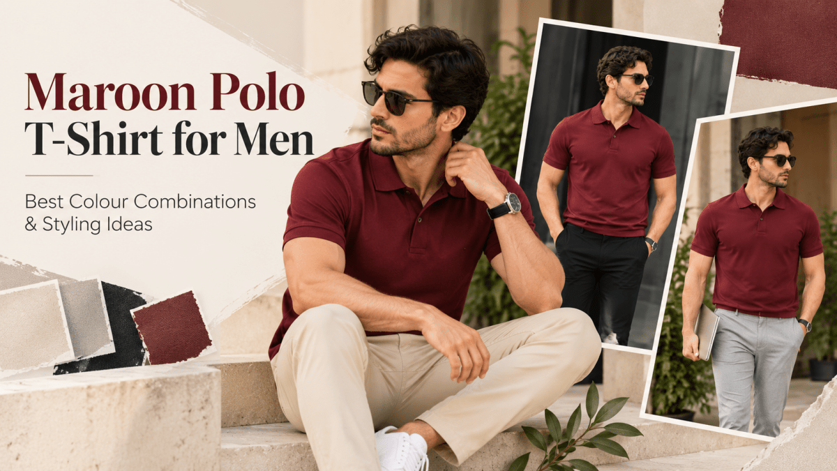 Maroon Polo T-Shirt for Men: Best Colour Combinations & Styling Ideas